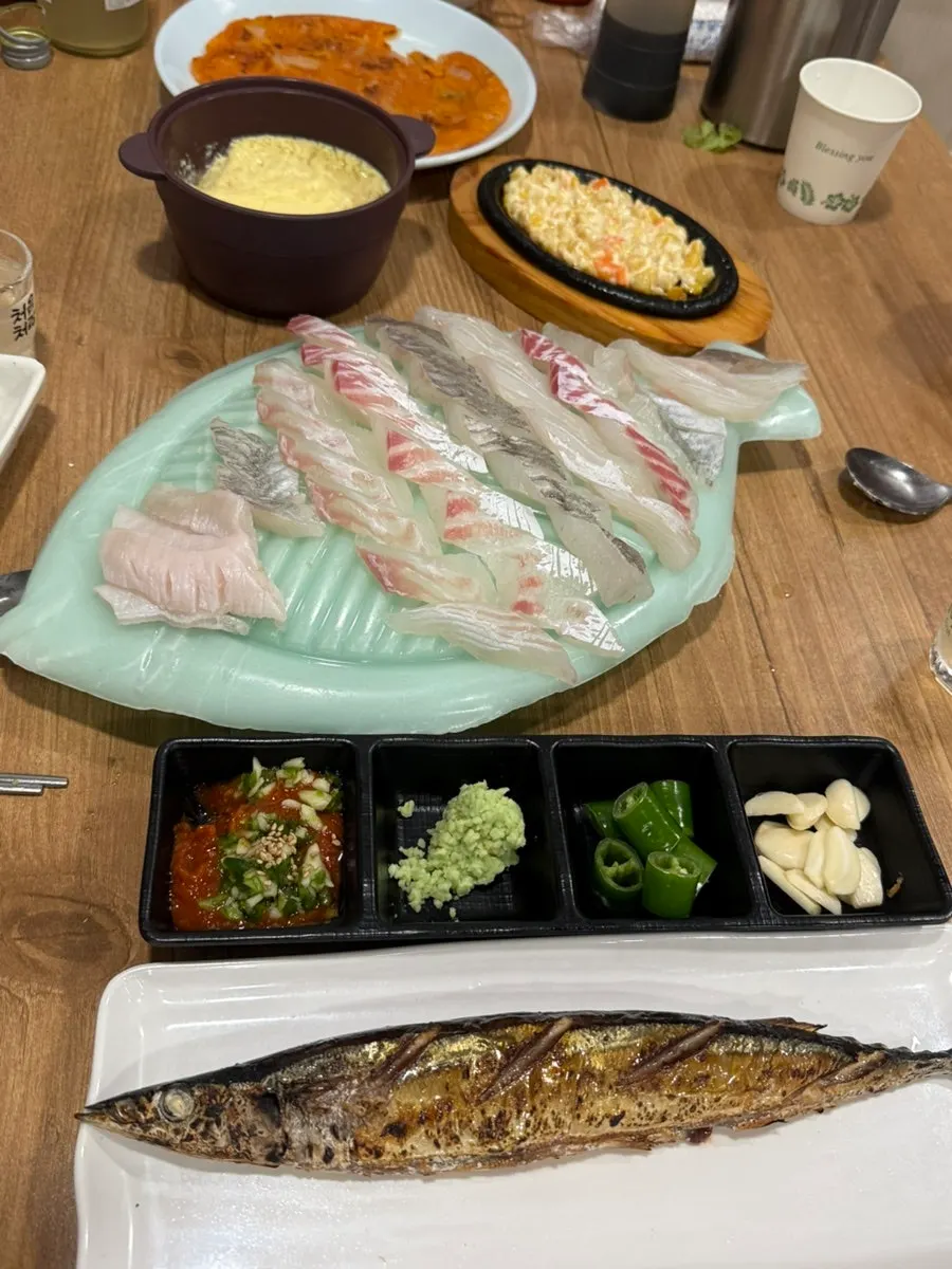 A piece of sweet-tasting rockfish sashimi