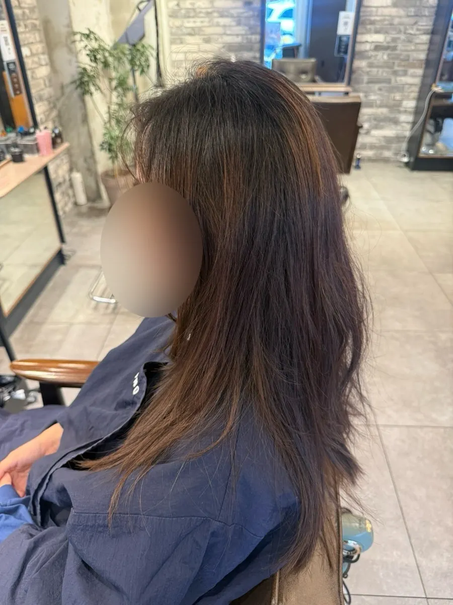 Introduction to a pregnancy-friendly toned-down color and layered cut