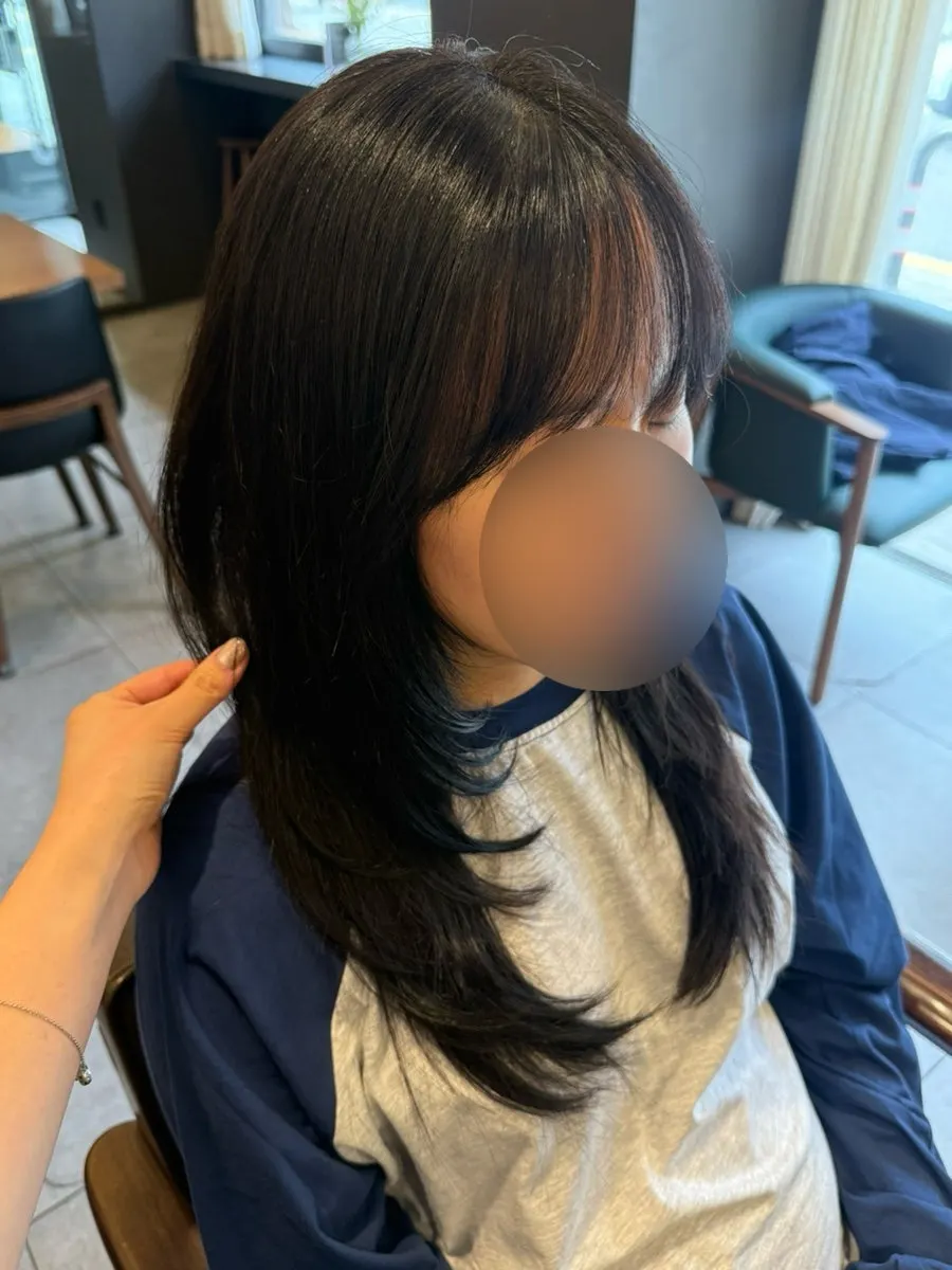 Calm dark brown toned-down color result