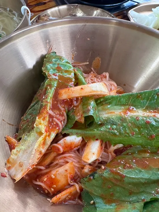 An emptied bowl of urengi gangdoenjang bap