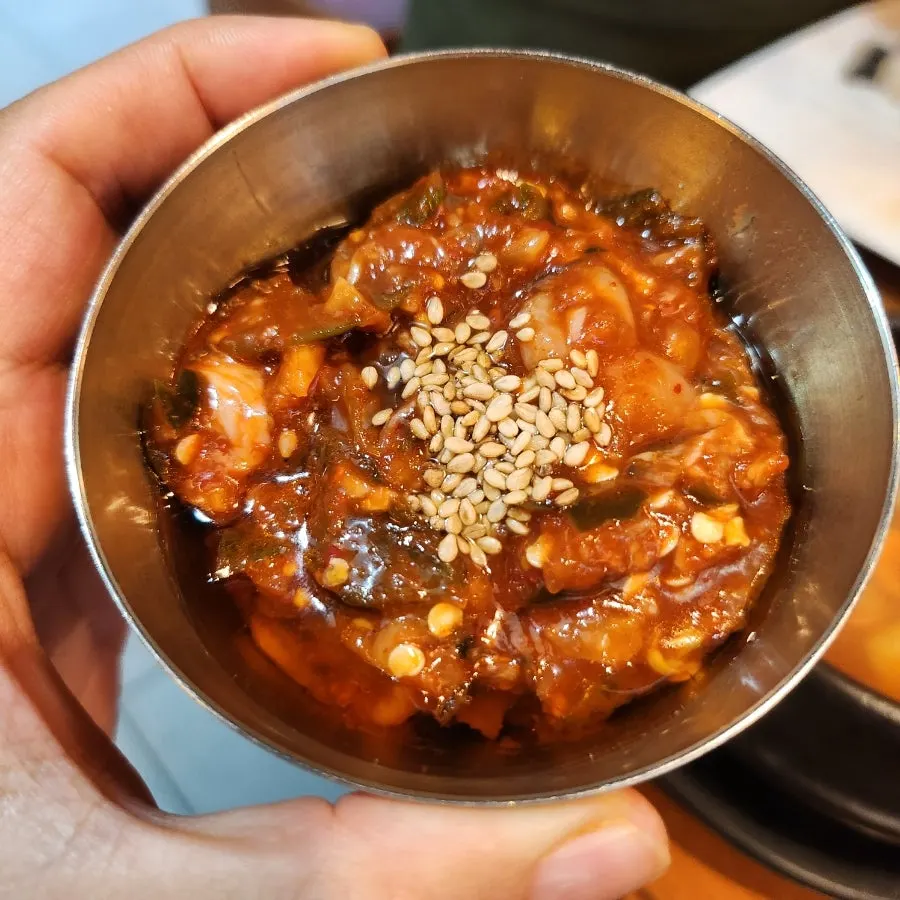Wild ginseng-cultured root served with the special sauce