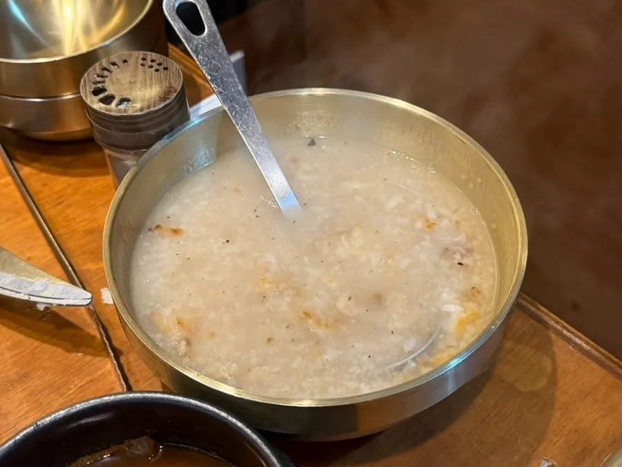 Nurungji soup served at the end of the meal