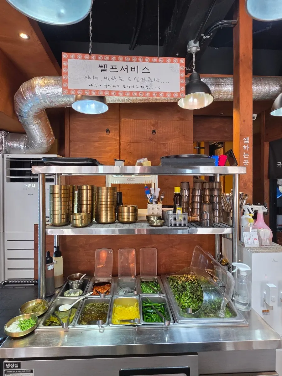 The self-service corner setup
