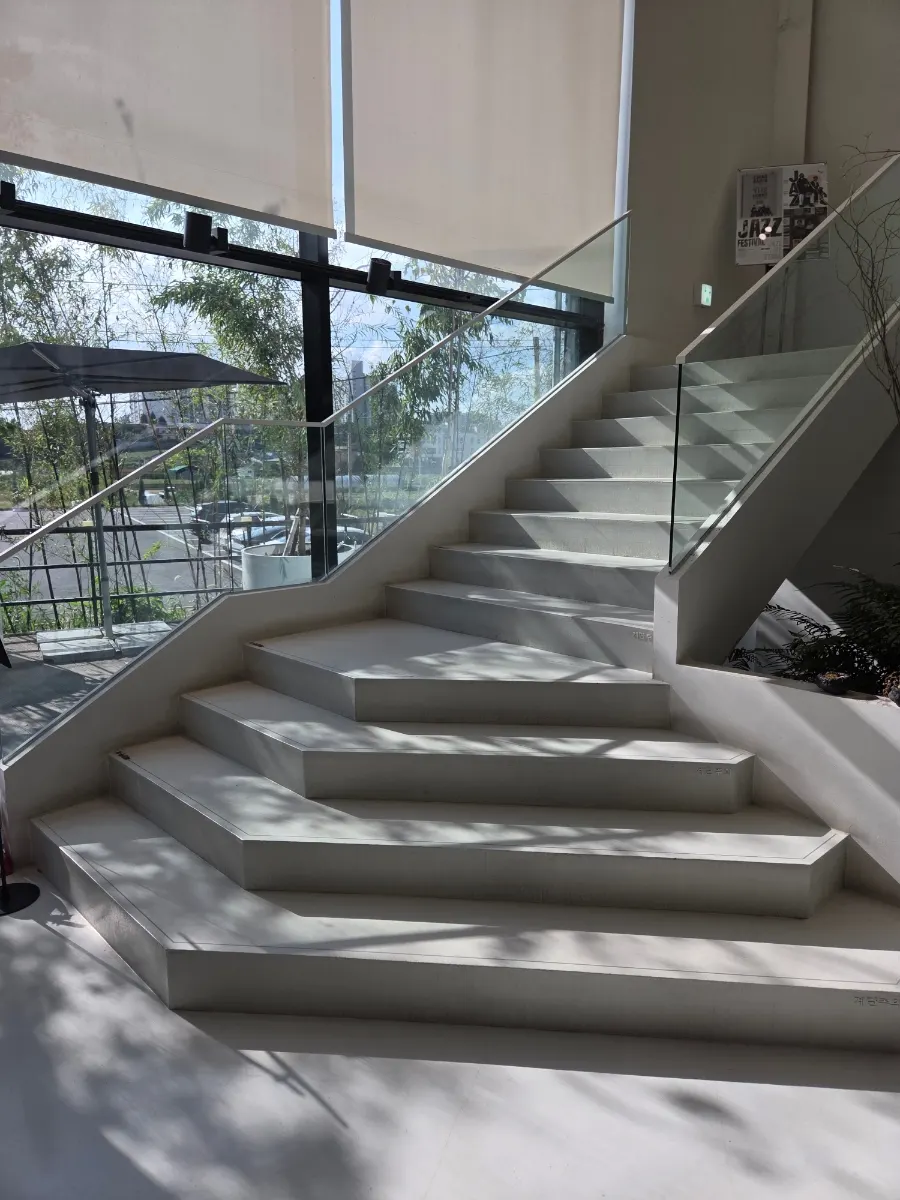 Staircase connecting the 1st and 2nd floors at Chat Baker