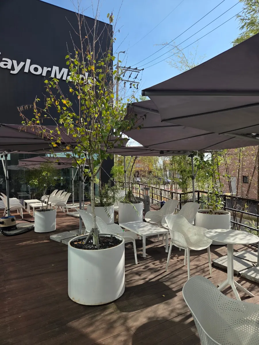 View of Chat Baker's terrace seating