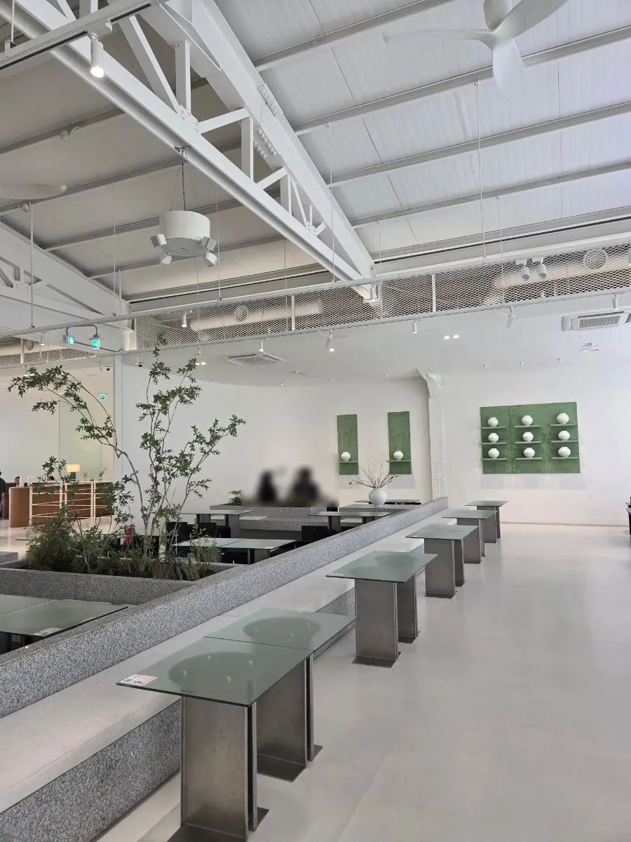 Modern seating area on Chat Baker's 1st floor