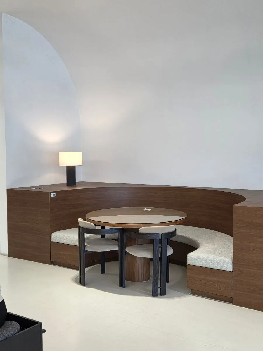Widely spaced tables at Chat Baker