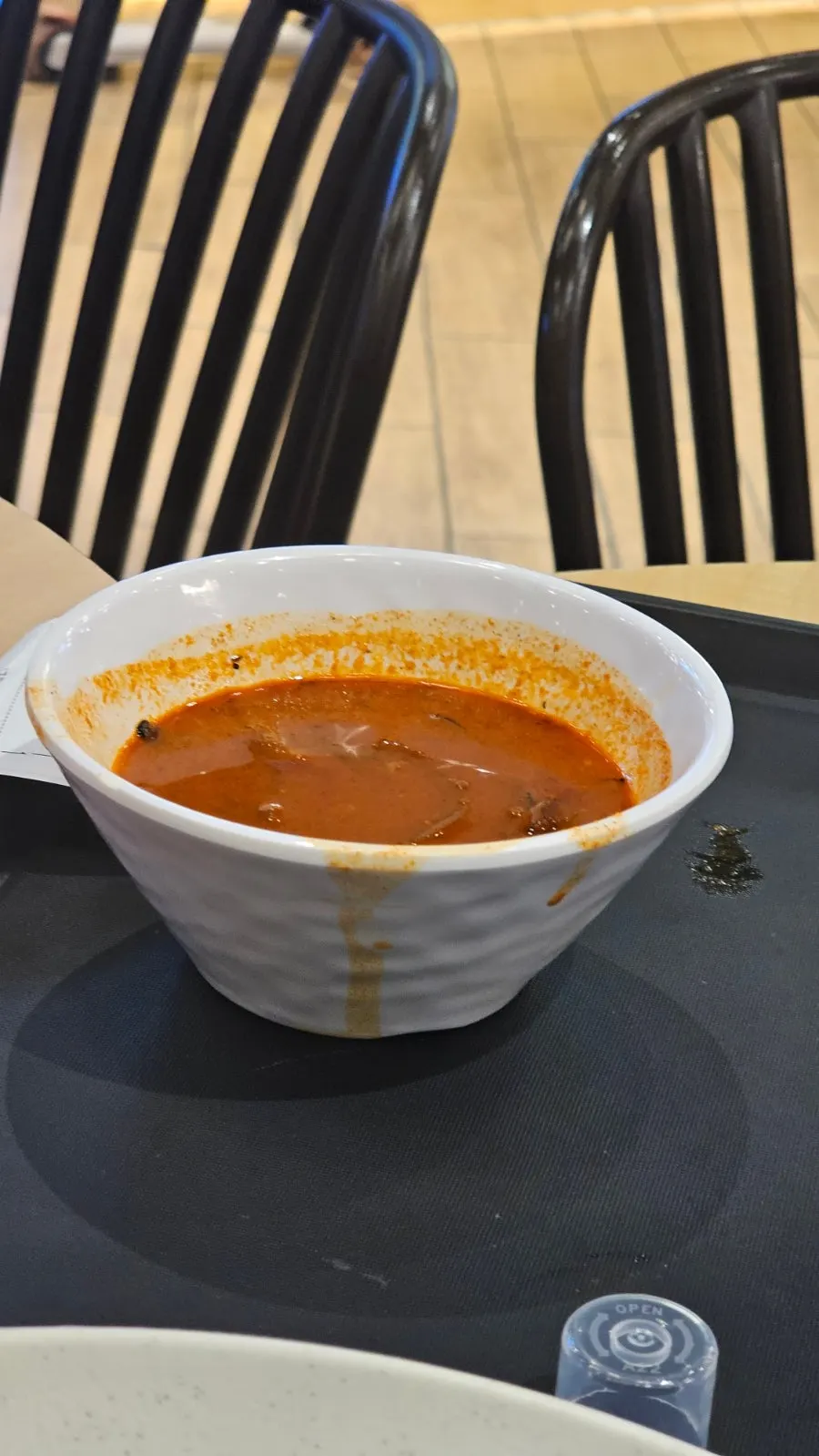 치바오 세트와 함께 나온 짬뽕 국물