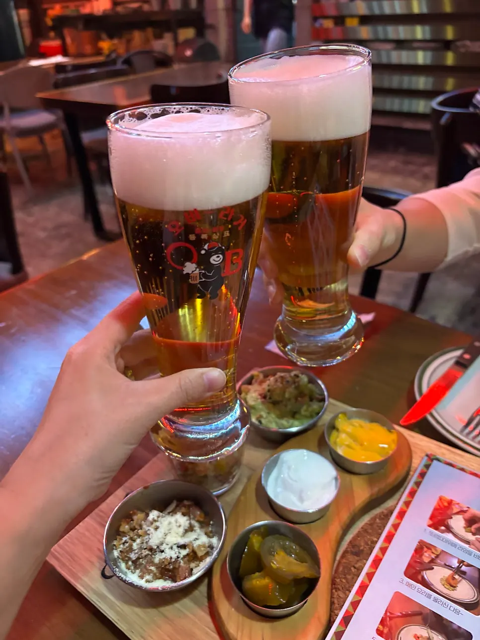 타코와 함께 곁들인 맥주