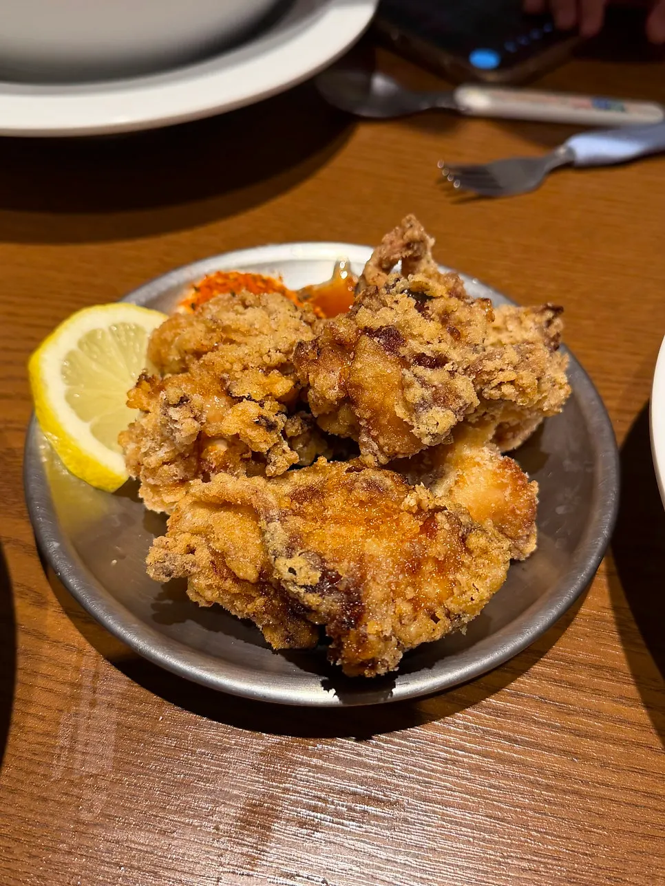 Handmade chicken karaage side dish