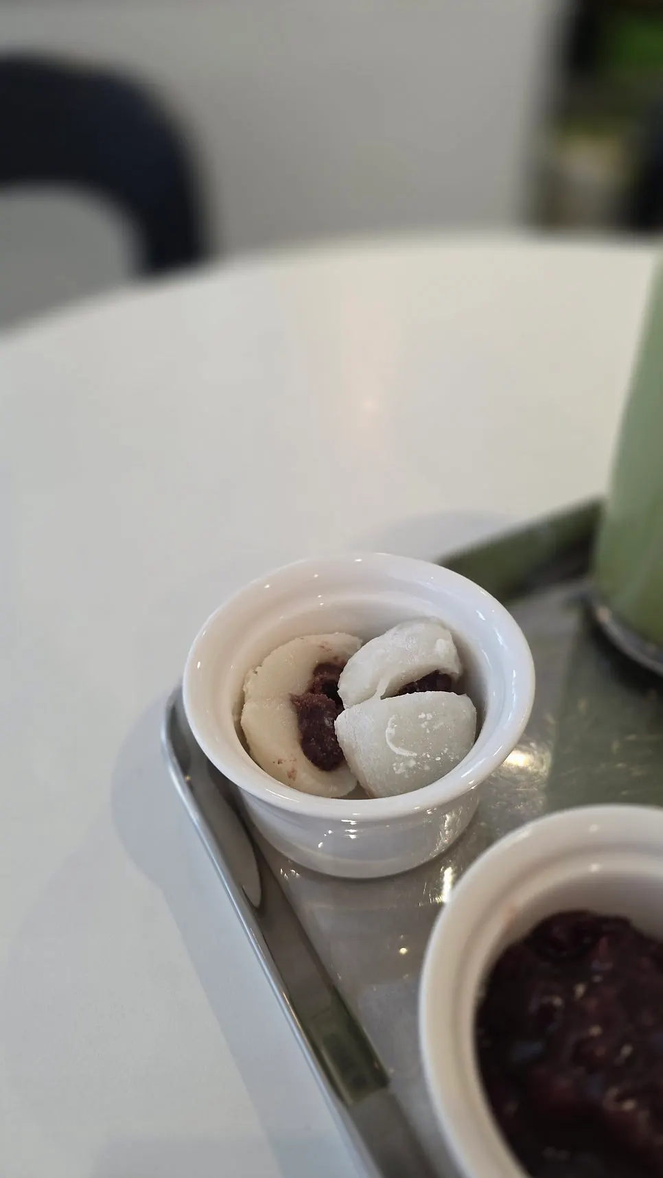 토핑 전 눈꽃팥빙수