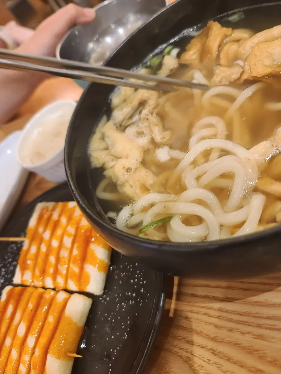 Udon portioned out for the baby