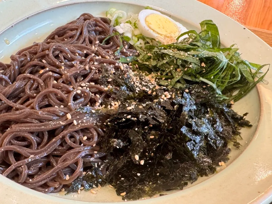Perilla oil makguksu ordered for the kids