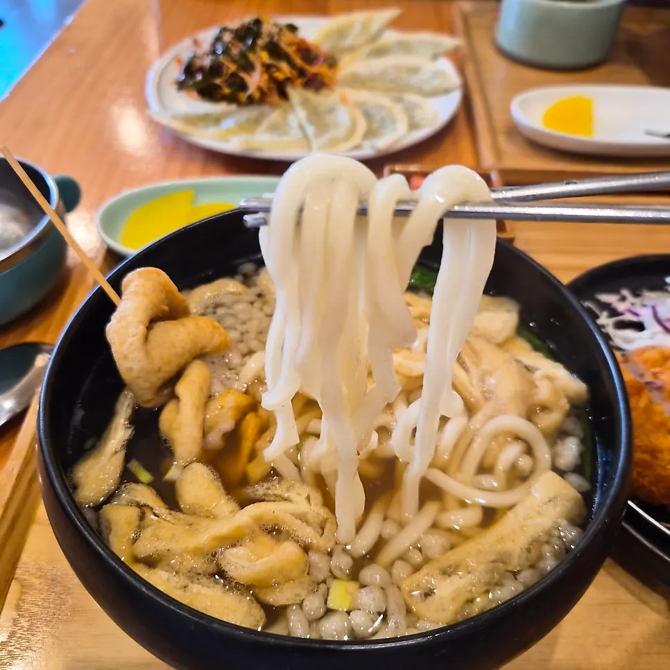 우동정식에 함께 나온 돈까스