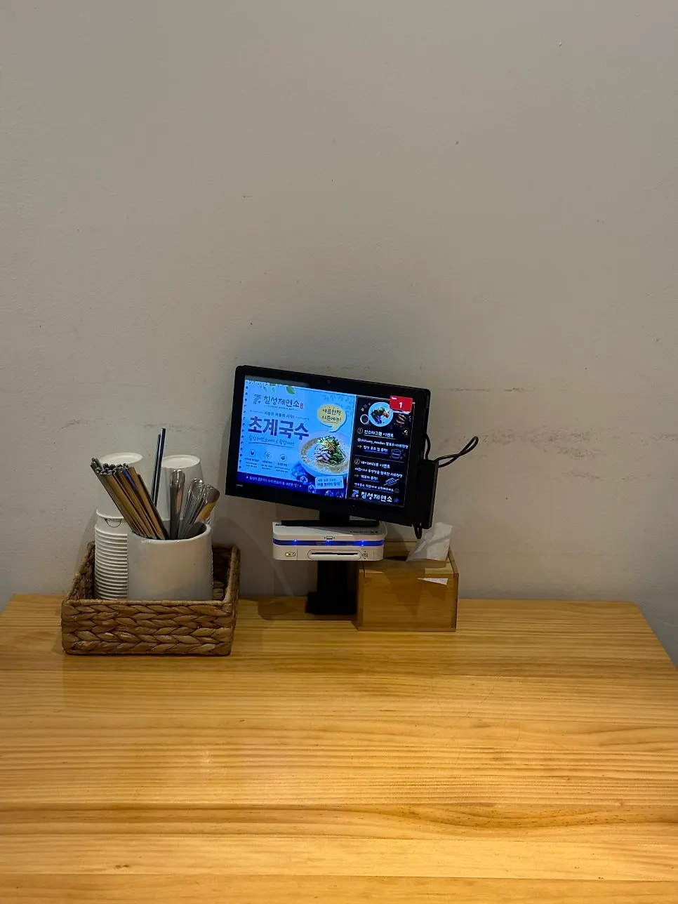 Ordering kiosk placed at the table
