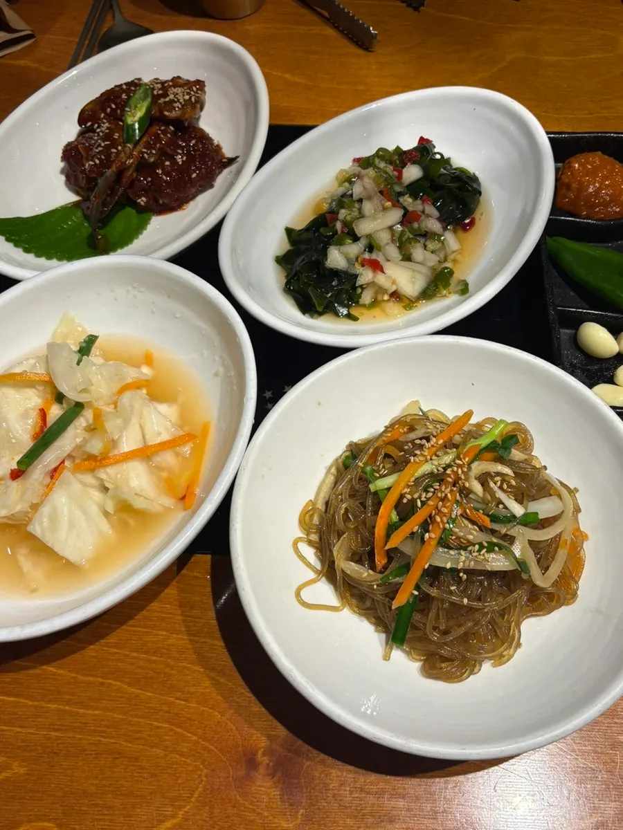 Full spread of basic side dishes at Gogi 9dan Chimsan Direct Branch