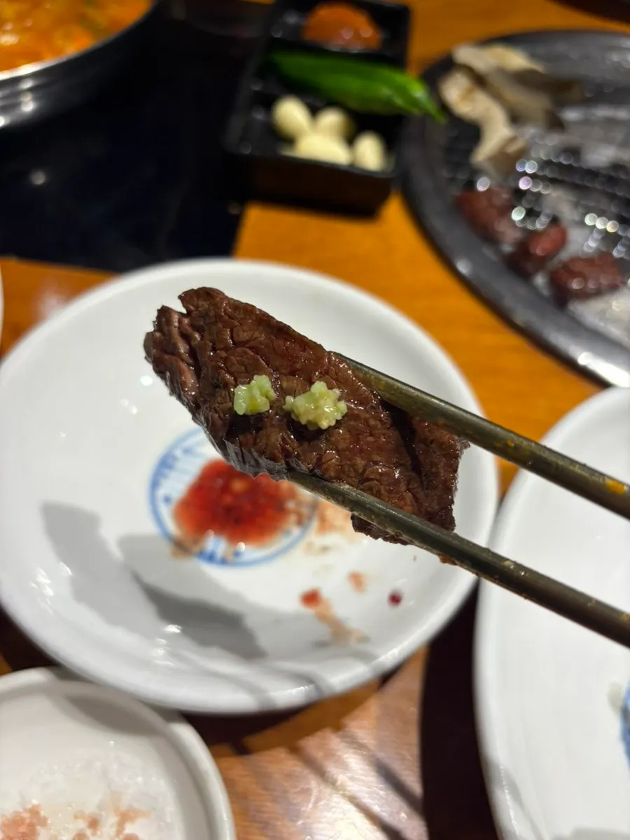 A piece of beef grilled to a golden brown