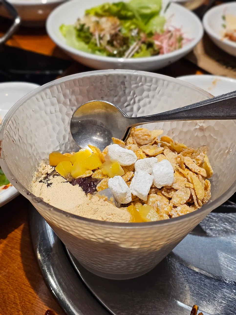 후식으로 나온 팥빙수