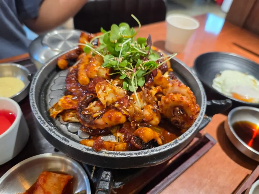 Full spread of the grandma's stir-fried jjukkumi set