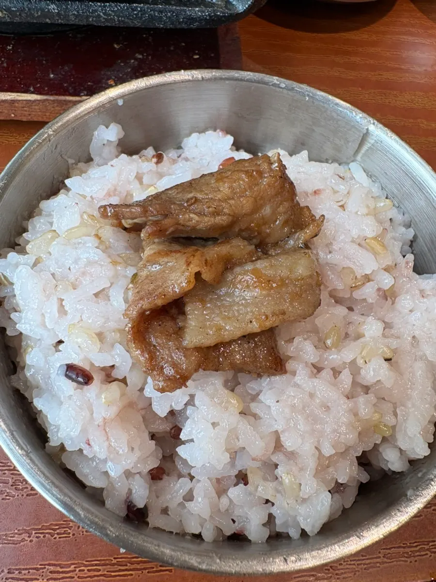 Korean meal shared among family members