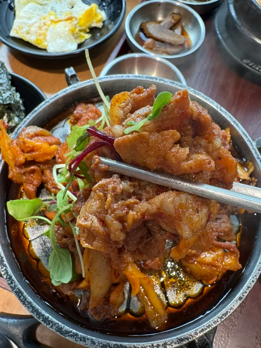 Grilled bulgogi set at Cafe Dongyi Chimsan Branch