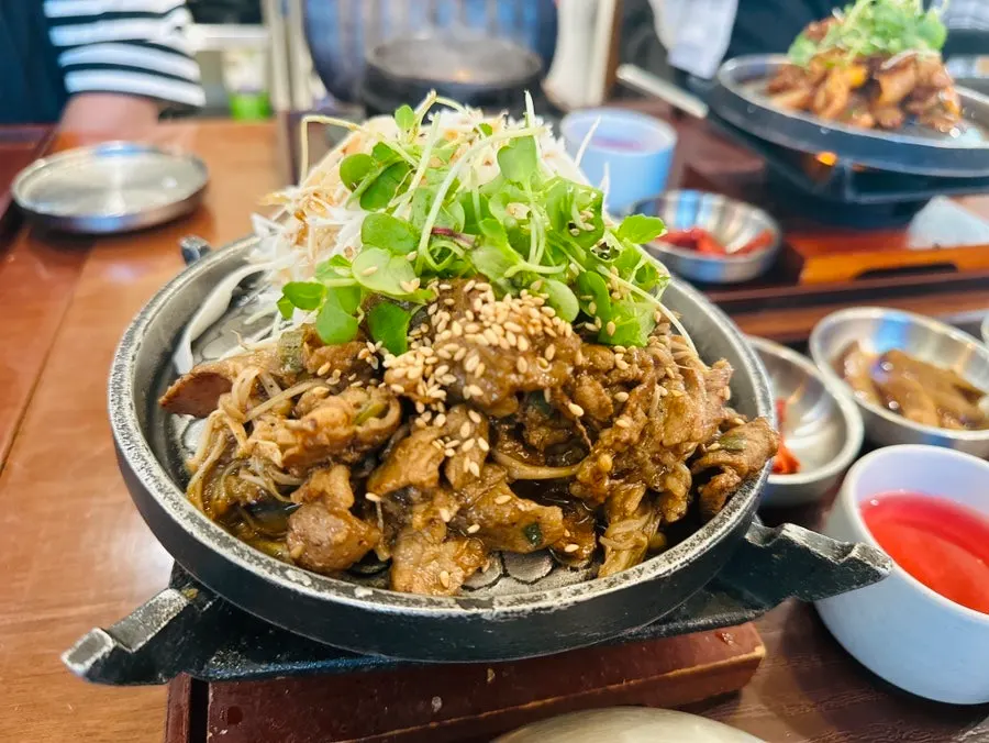 부드러운 직화불고기 클로즈업