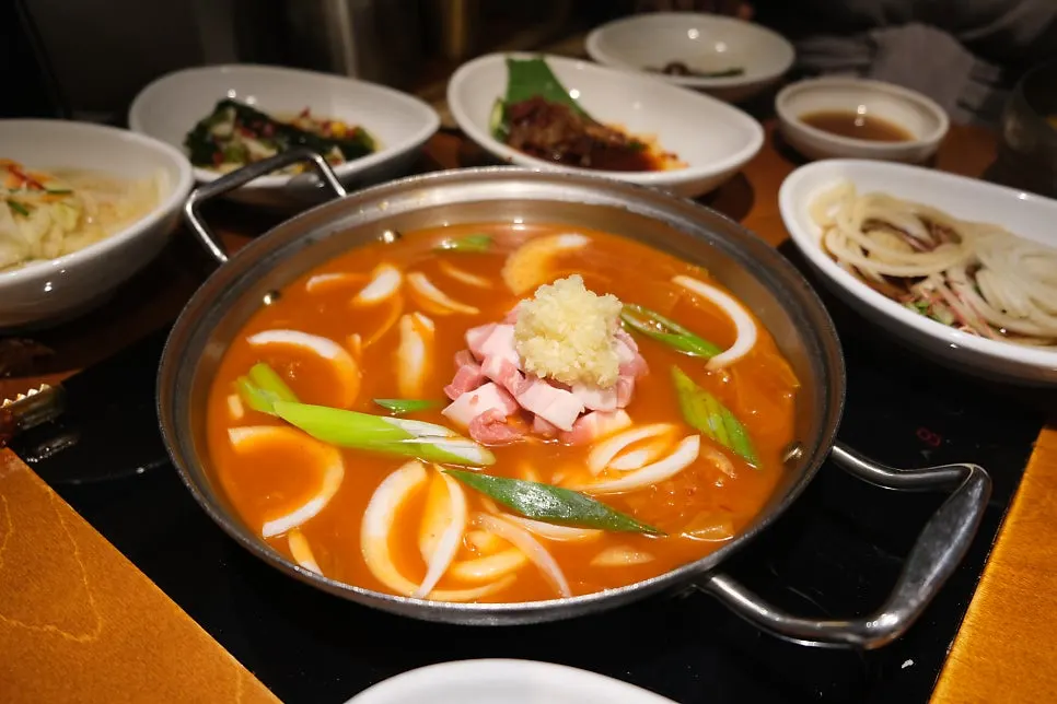 Kimchi stew loaded with pork