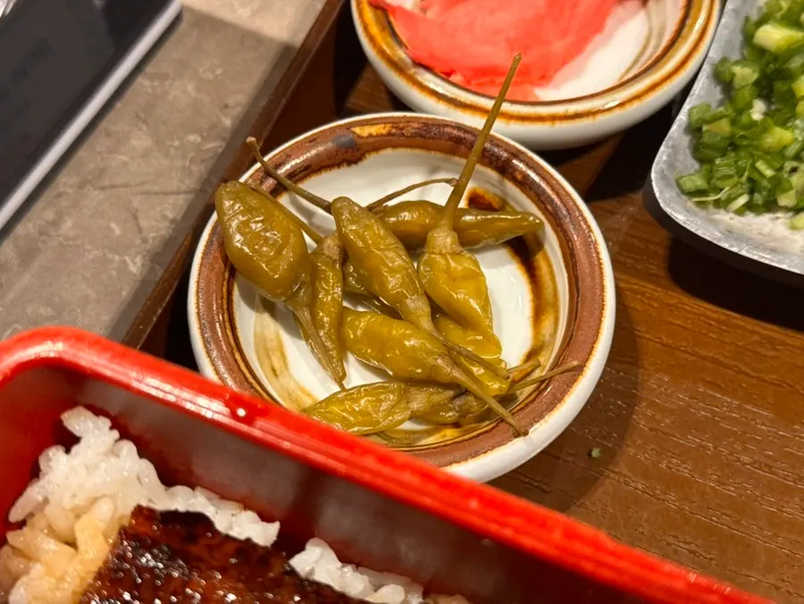 First spoonful of eel and rice eaten plain