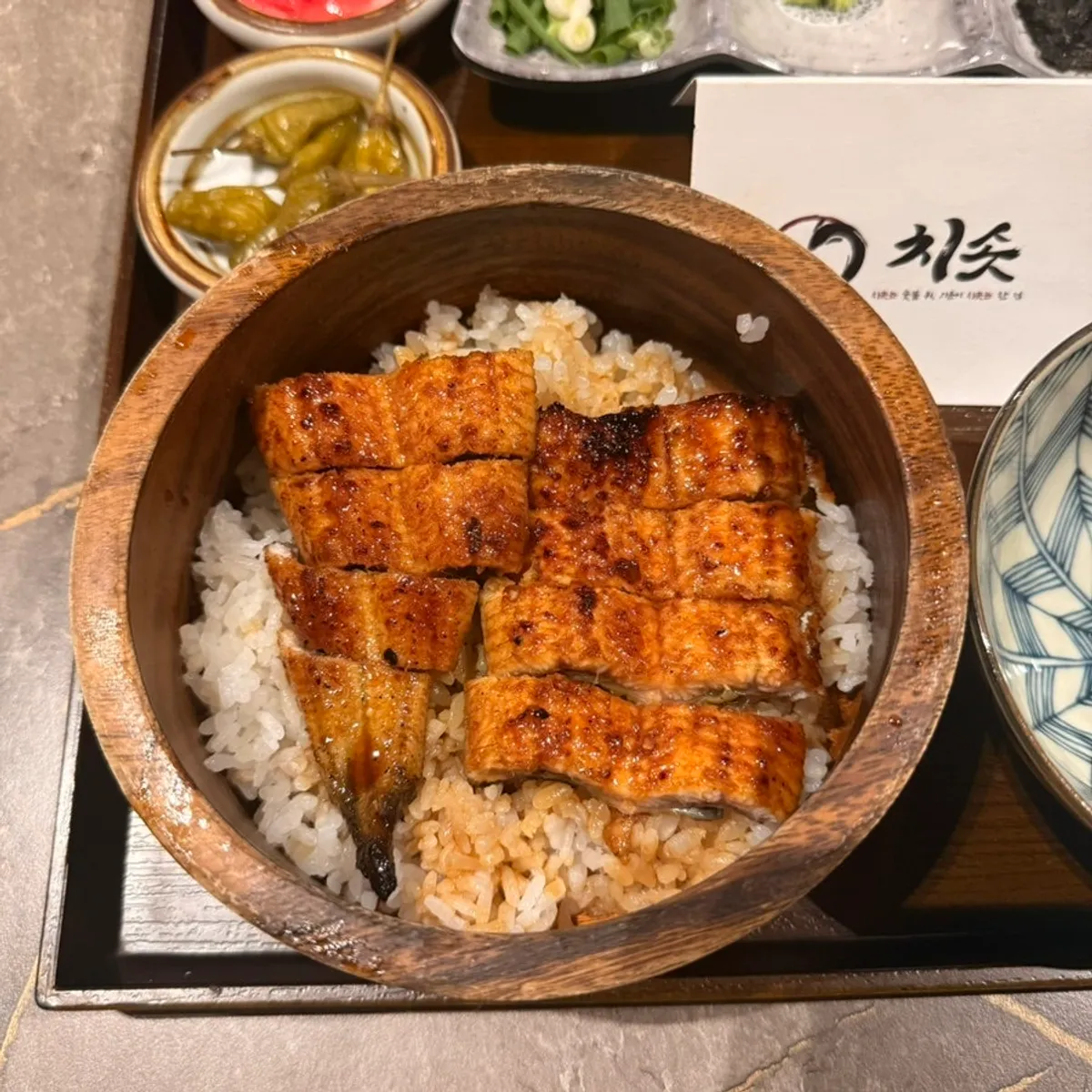 Chisot Yeoksam Main Branch's signature eel rice bowl, hitsumabushi