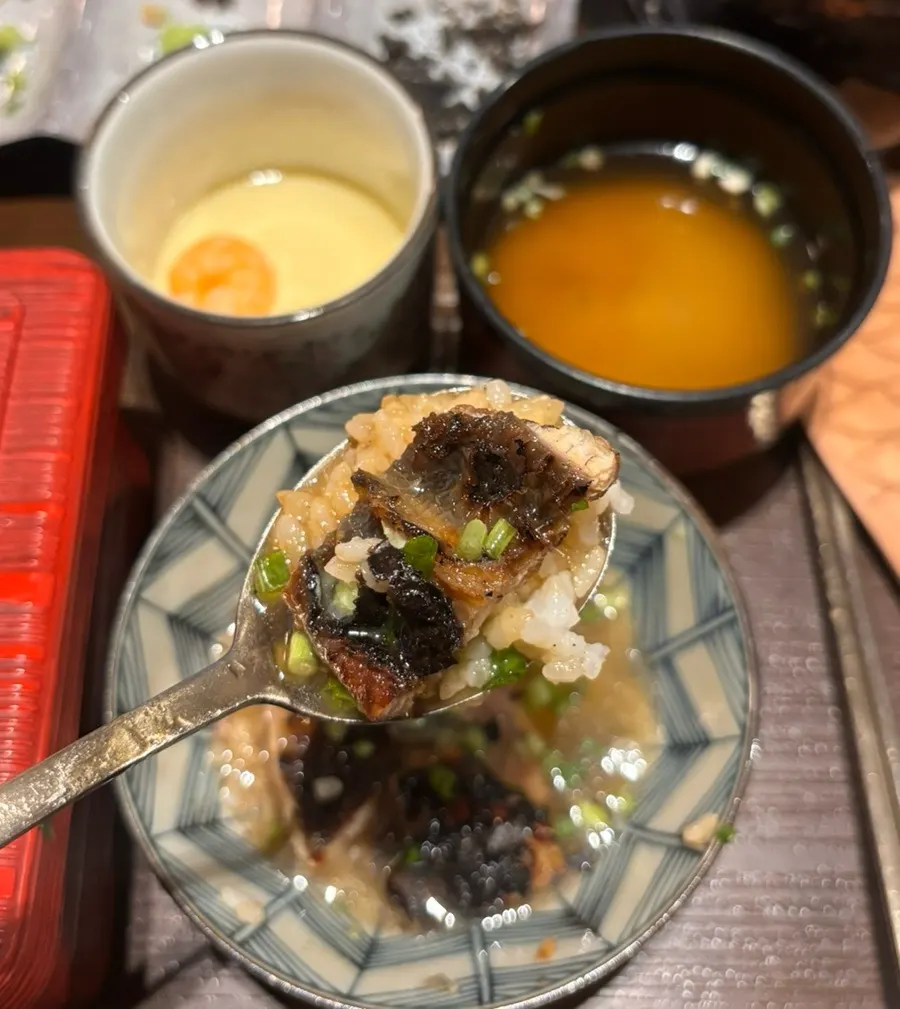 Eel ochazuke with broth poured over rice