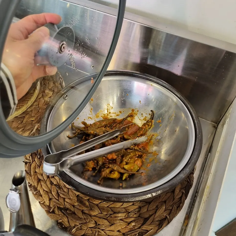 푸짐하게 끓인 김치찌개 클로즈업