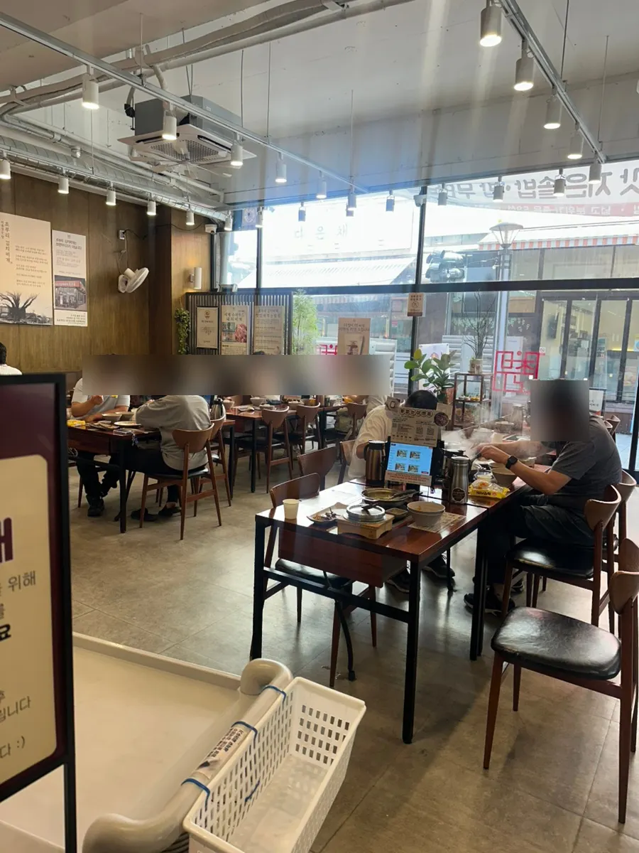 Interior of Choburi Kimchi Jjigae full of weekend lunch customers