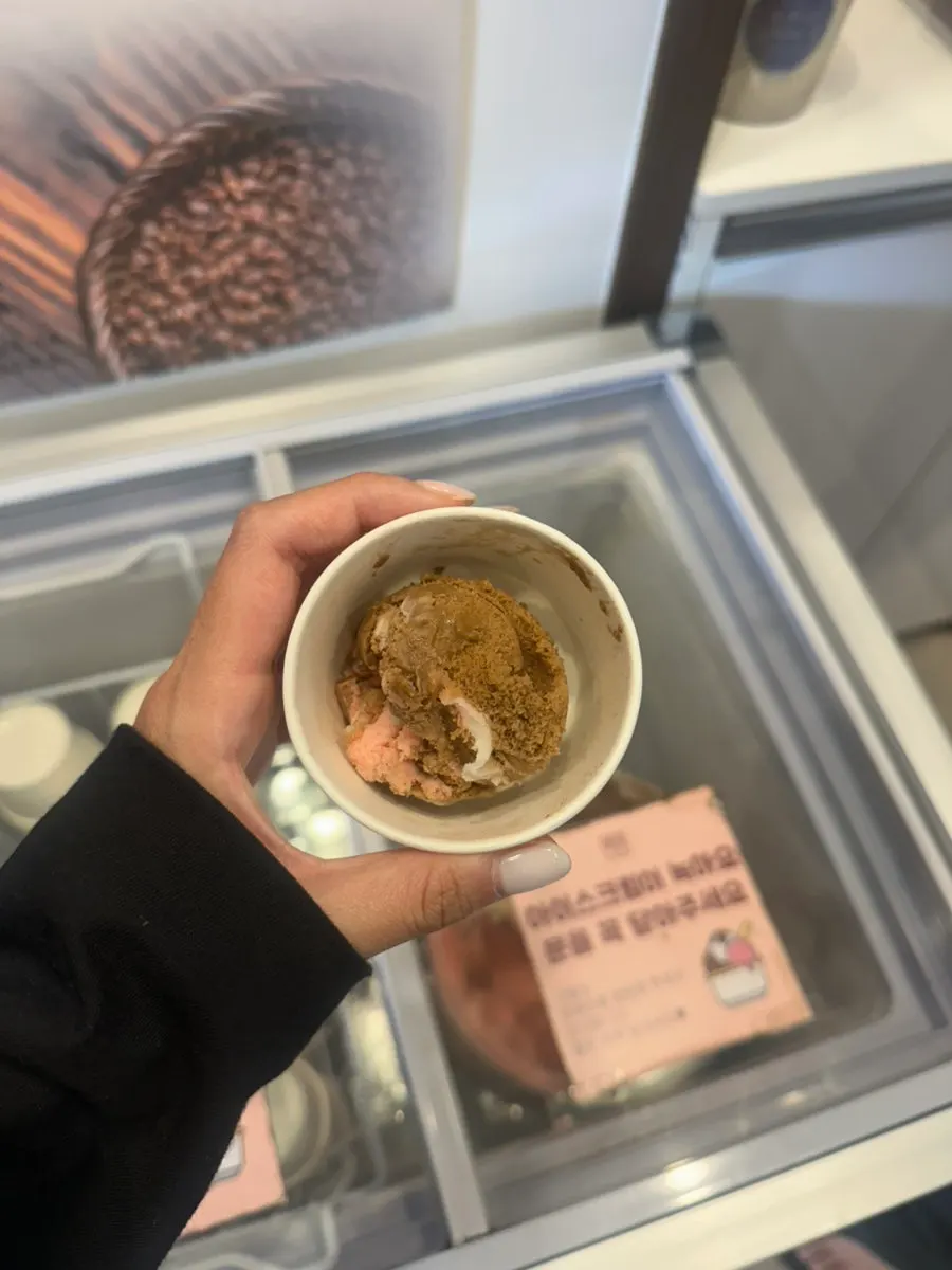 Ice cream served as a post-meal treat