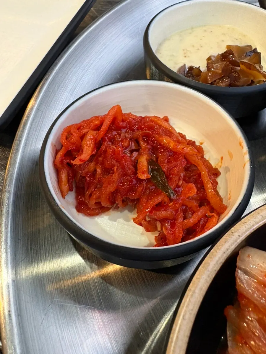 Egg soy sauce side dish with visible yolk