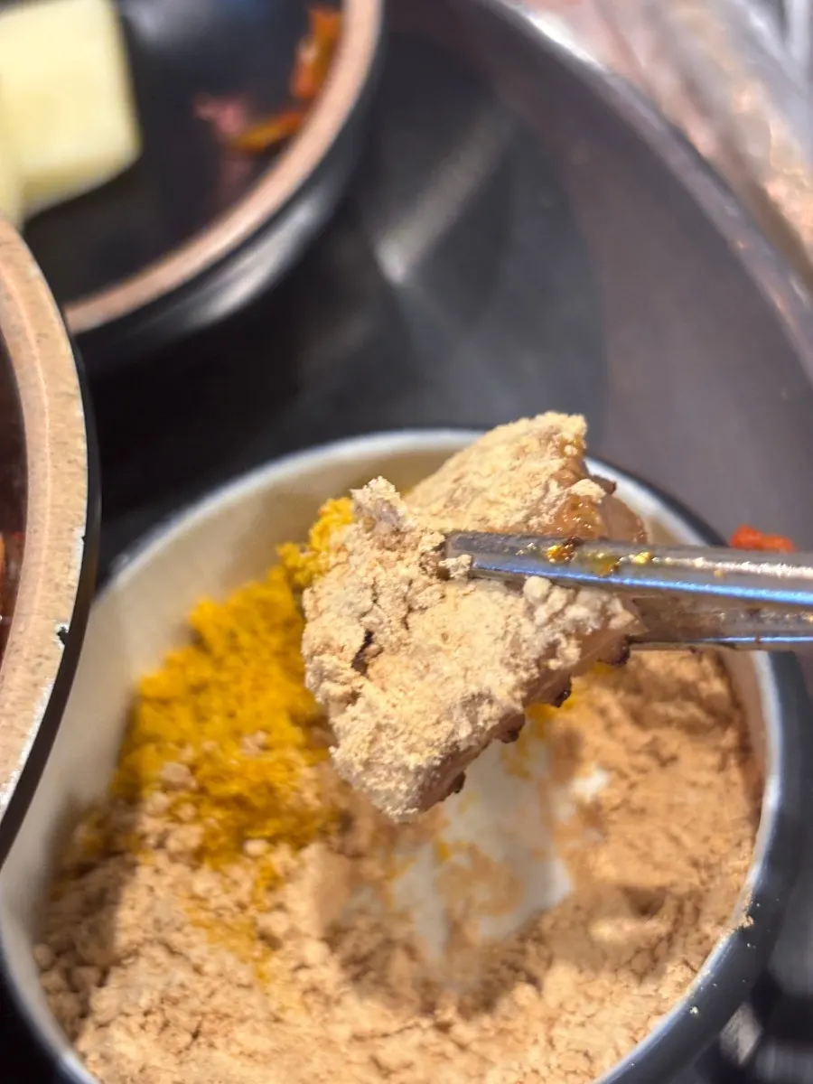 A pot of cheonggukjang packed with ingredients