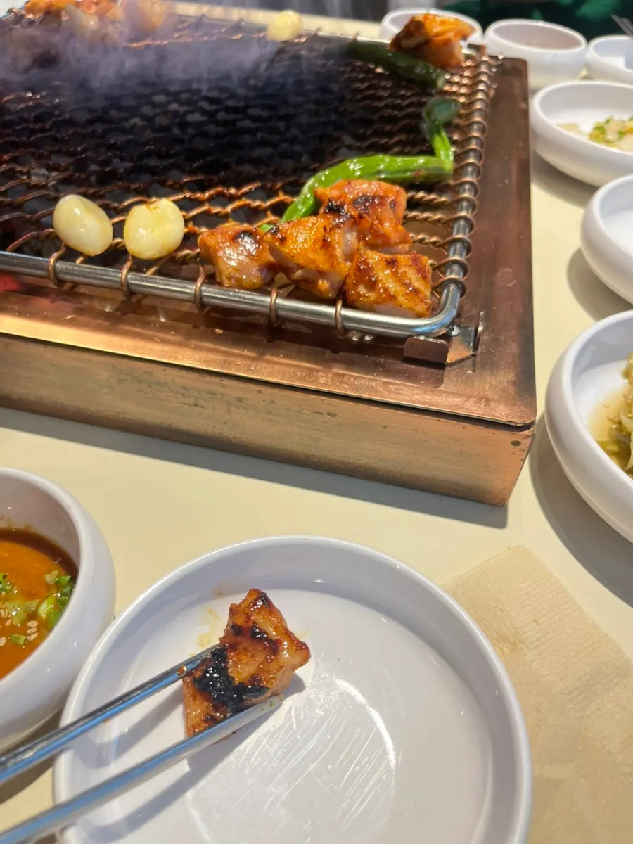 A full serving of grilled daechang