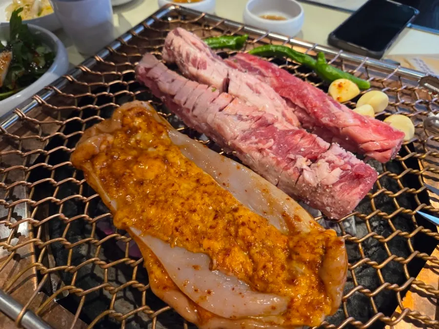 참숯 화로와 구이판