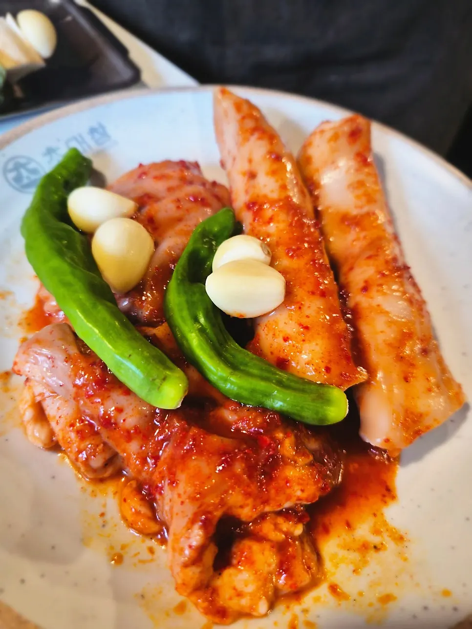주문한 한우곱창·대창·막창 생고기 접시