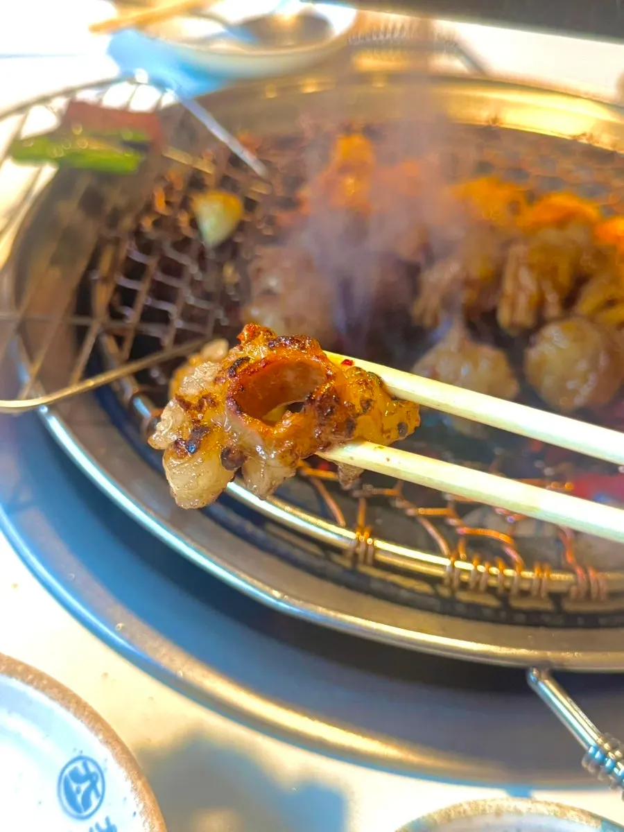 Daechang cut into bite-sized pieces