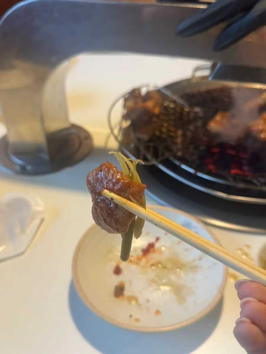 Grilled makchang well coated in seasoning