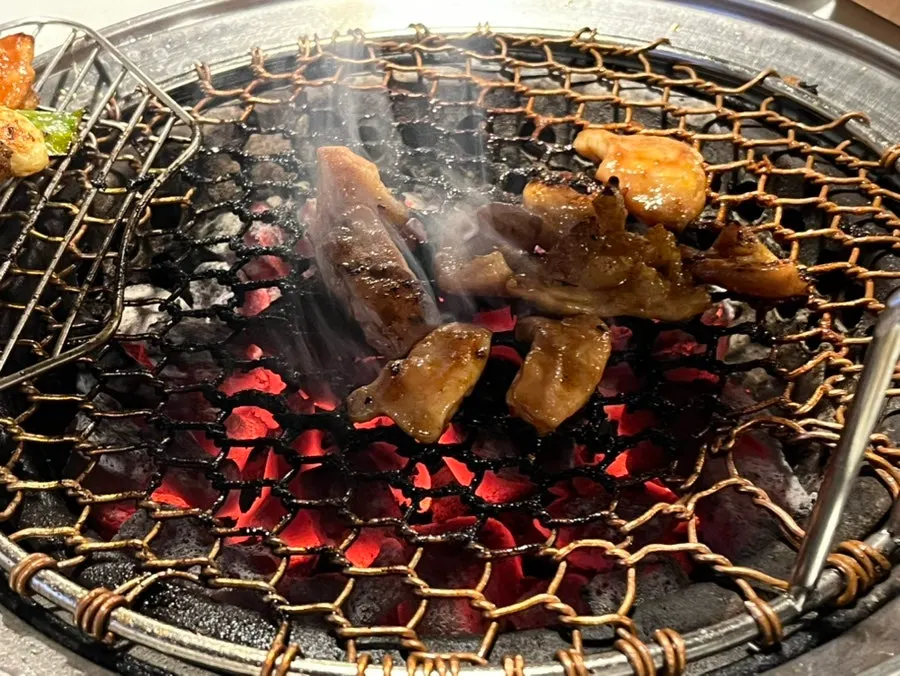 숯불에 구워진 막창