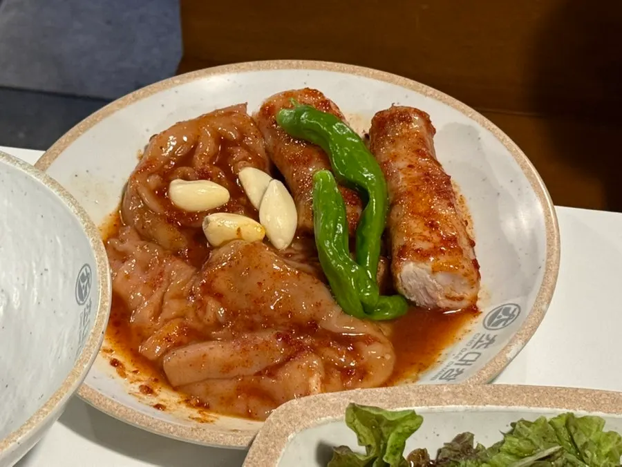 한우곱창구이 한 점