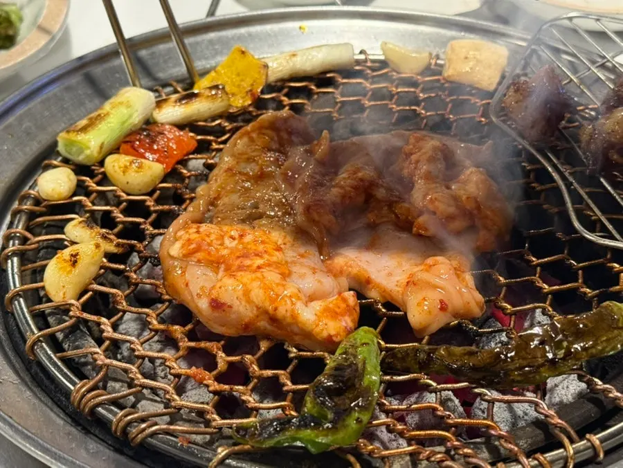 다 구워진 양념 한우대창
