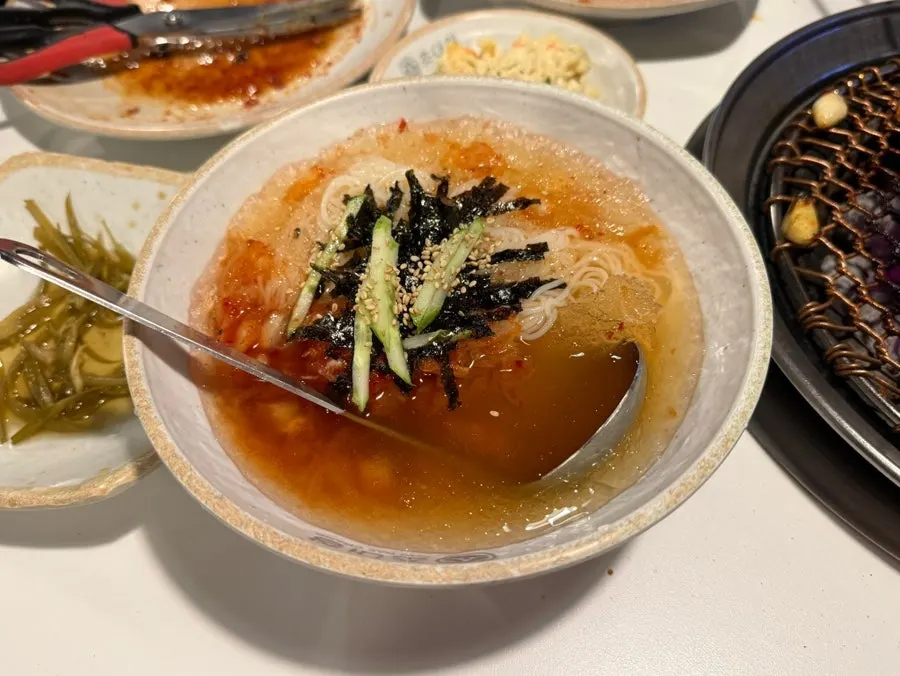 리뷰이벤트로 받은 김치말이국수