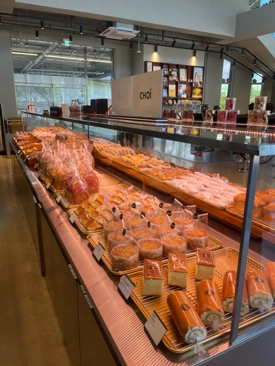 Croissant display case at Choi Main Branch