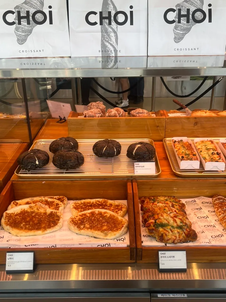 A variety of dessert breads on display at Choi Main Branch