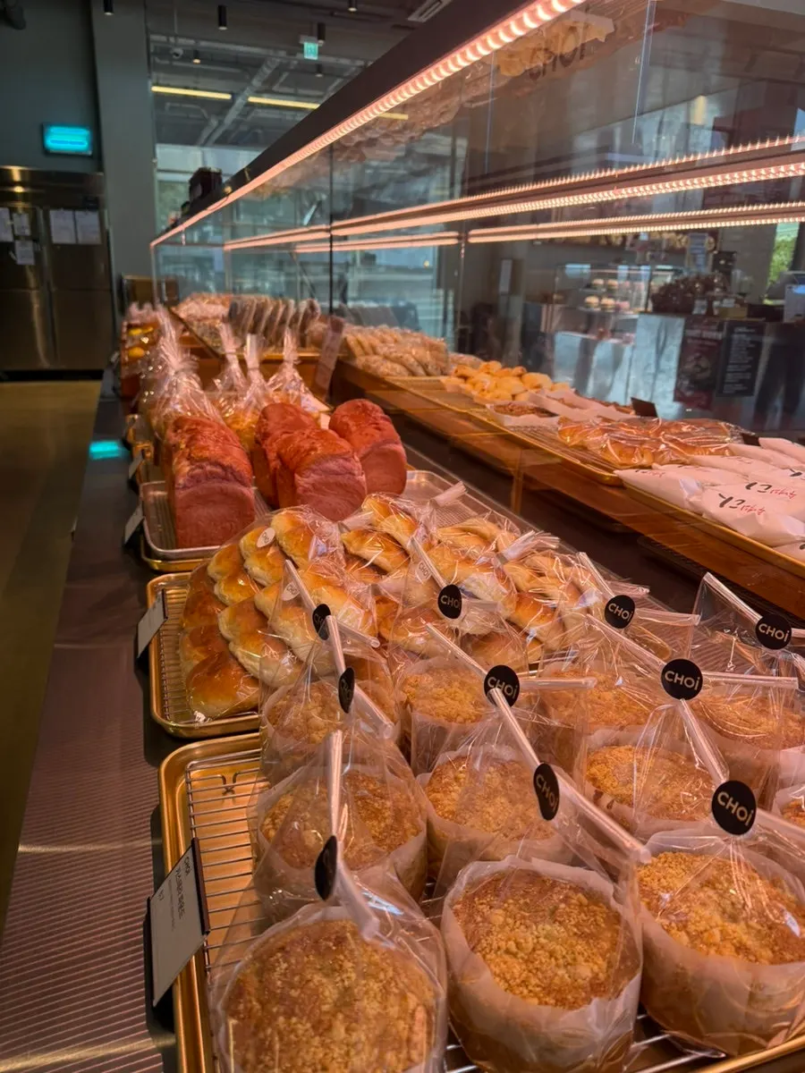 Bread display corner at Choi Bakery Café
