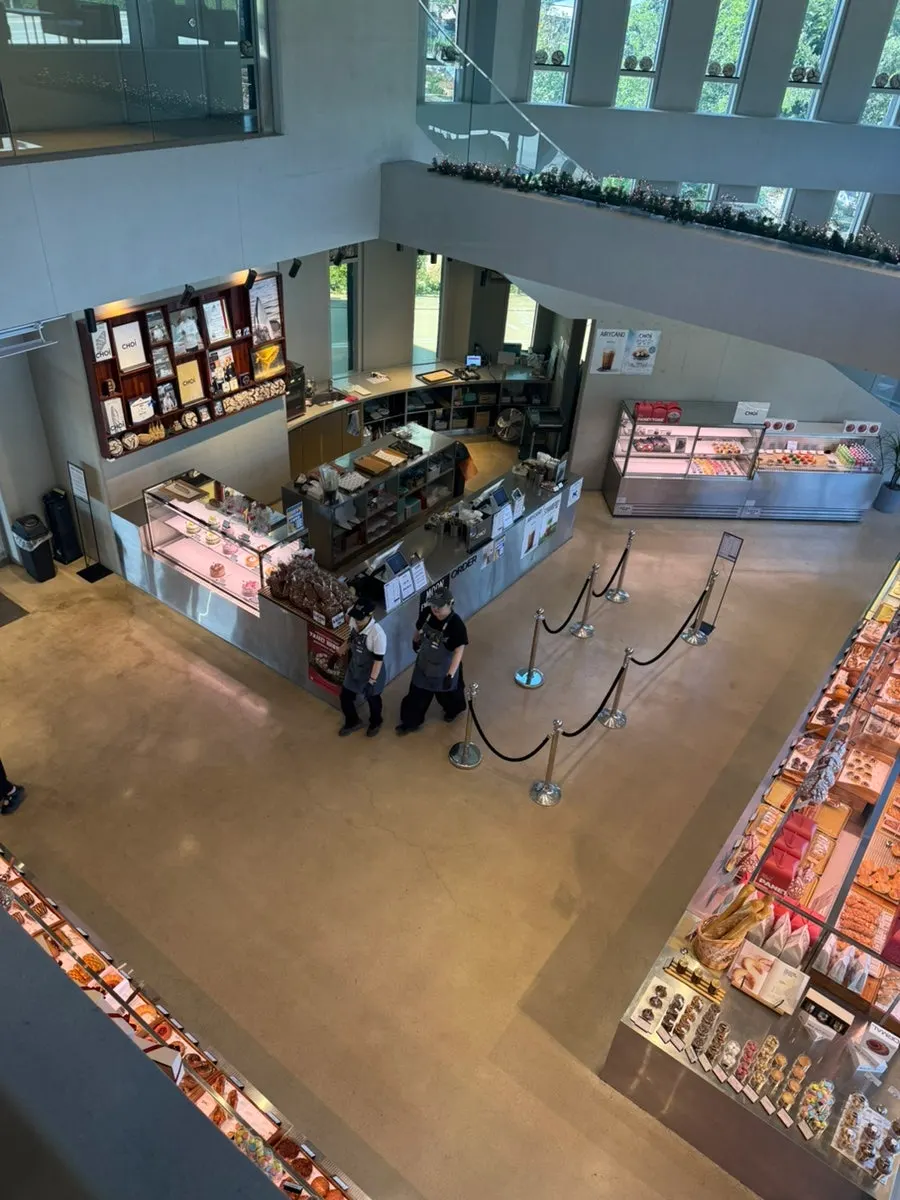 Area where bread is baked in view of customers