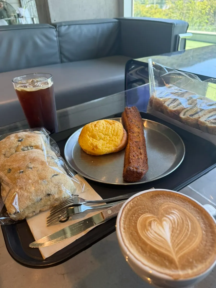Mammoth bread enjoyed with coffee