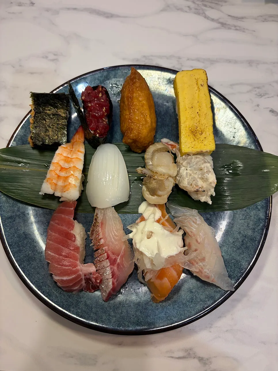 Beer ordered alongside the sushi